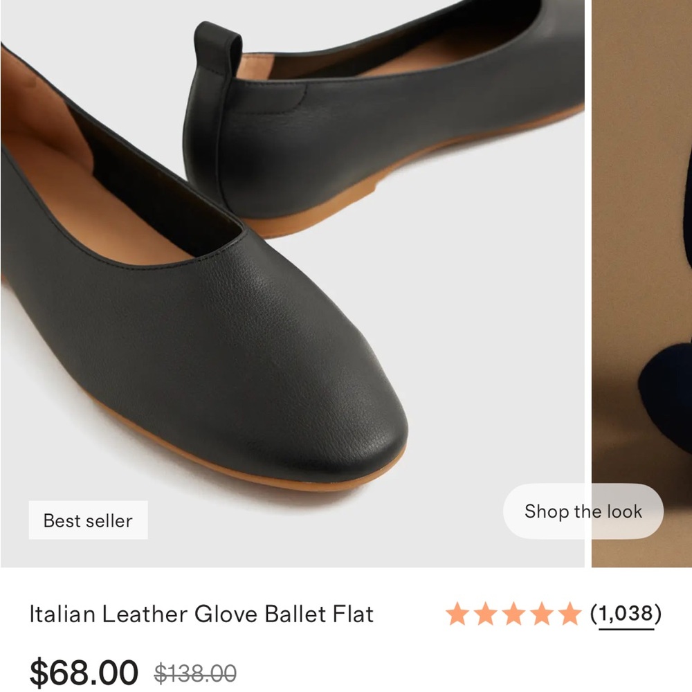 Quince Italian Leather Glove Ballet Flats - Black
